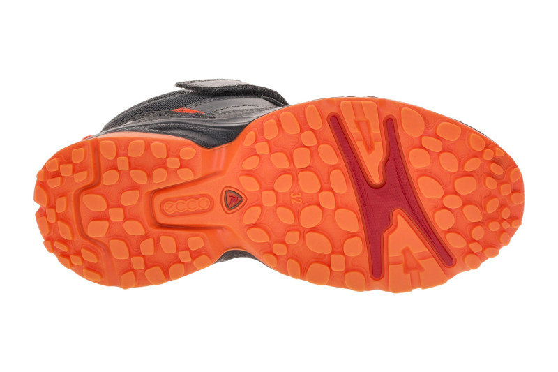 Ecco Receptor Kinder Schuhe Mid Cut grau orange Waterproof 724752