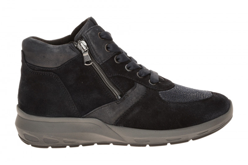 Waldläufer Tonia Stiefelette blau M-Weite Stretch