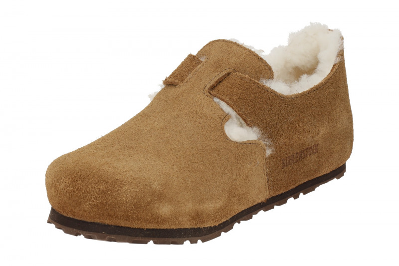 Birkenstock London Shearling Schuhe braun Normal-Weit 1014962