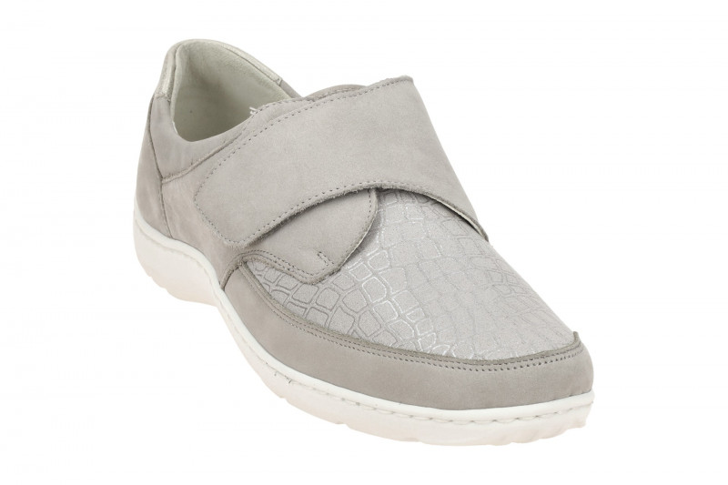 Waldläufer Henni Slipper Schuhe grau Klett 496H31