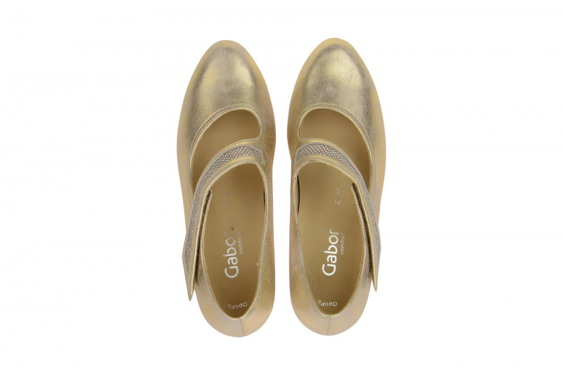 Gabor Pumps beige gold H-Weite 66.147.63