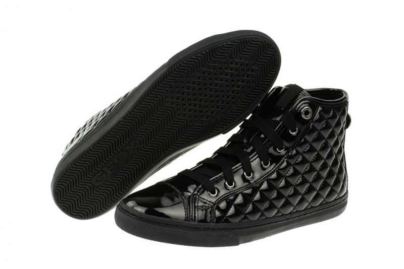 Geox New Club Stiefel schwarz Lack