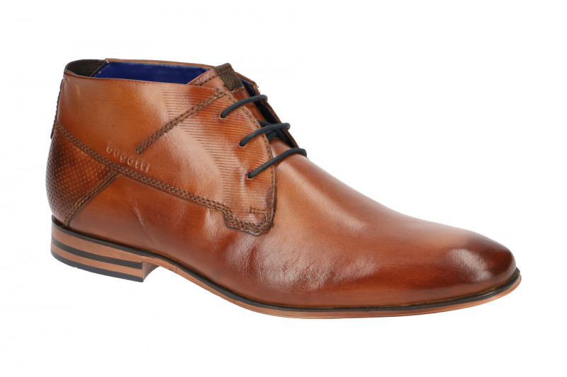bugatti Mattia Schuhe Stiefelette braun cognac