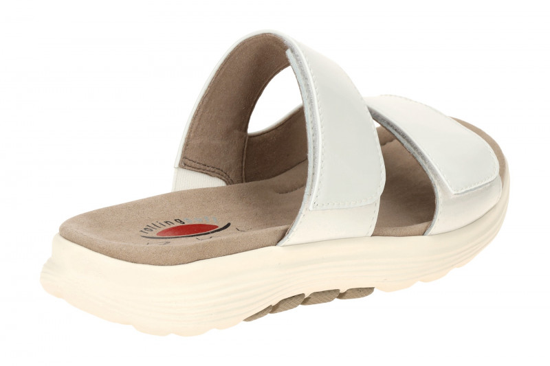 Gabor RollingSoft Pantolette weiß offwhite Lack 66.811.90