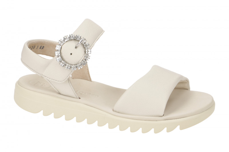 Paul Green Sandale beige biscuit Strassschmuck 6006