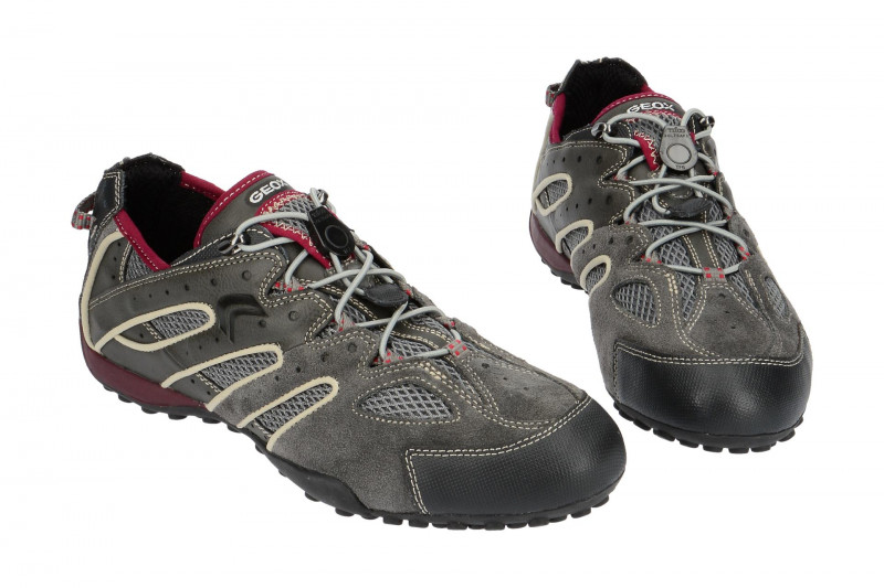 Geox Snake Schuhe grau rot U4207J