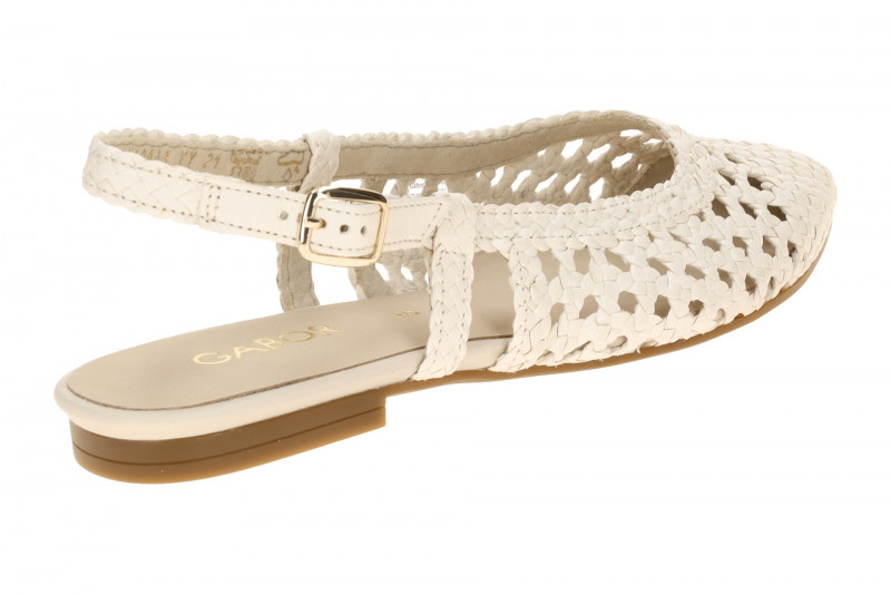 Gabor Sling Pumps creme weiß Flecht-Optik 81.631.21