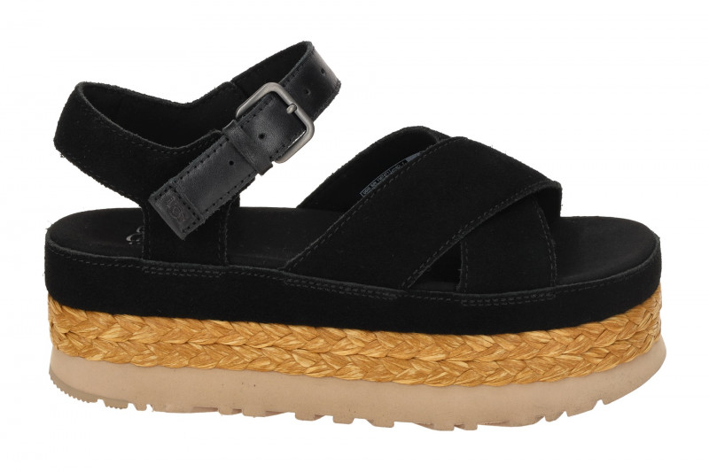 UGG Aubrey Ankle Strap Plateau Sandale schwarz 1167471