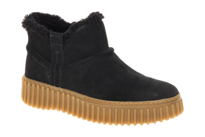 Clarks Torhill Warm Winter Schuhe schwarz Velour Stiefeletten 26320239