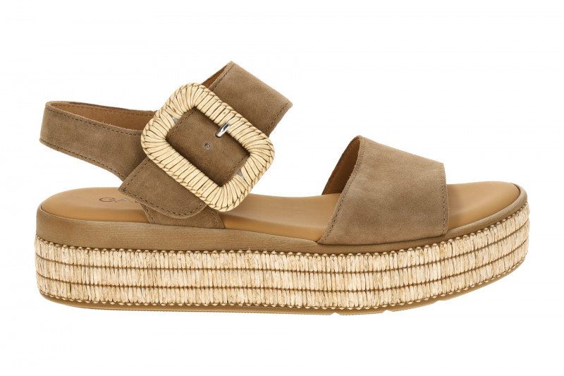 Gabor Fashion Plateau Sandalette braun Bast 84.562.14