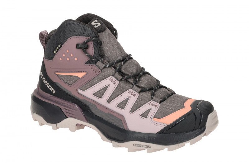 Salomon X Ultra 360 Mid Schuhe grau lila GORE-TEX