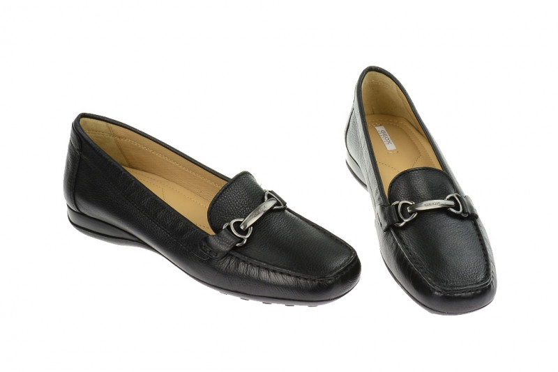 Geox Euro Slipper Mokassin schwarz D4245A