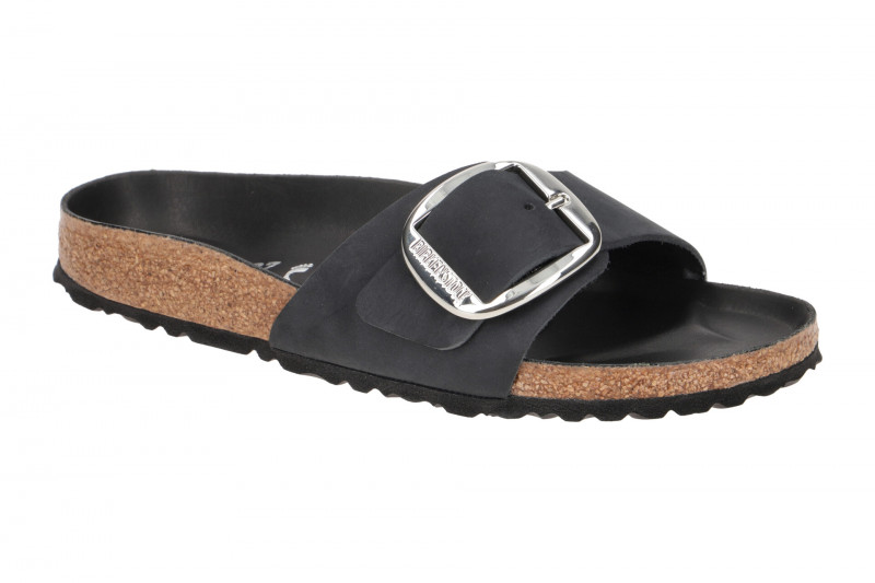 Birkenstock Madrid Big Buckle Pantolette schwarz SCHMAL 1006523