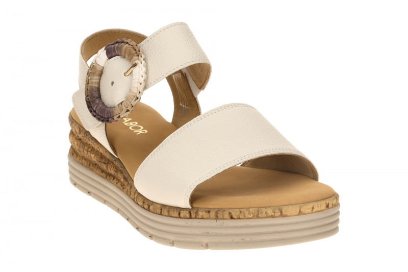 Gabor Keil Sandale creme beige Glattleder 82.706.52