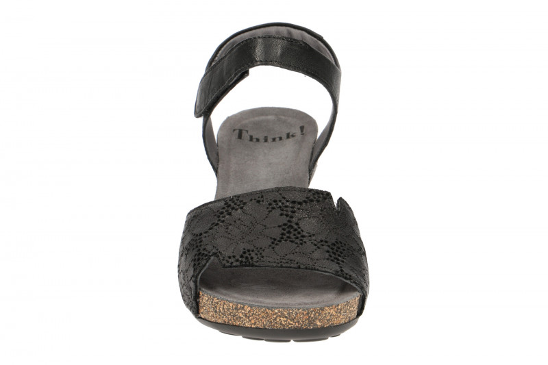 Think Traudi Sandale schwarz Laser 573