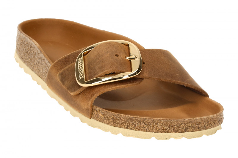 Birkenstock Madrid Big Buckle Pantolette braun gold 1006525