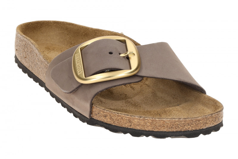 Birkenstock Madrid Big Buckle Pantolette lila gold SCHMAL 1030517