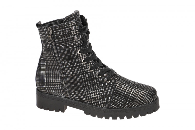 Waldläufer Hanako Stiefel schwarz weiß 338813