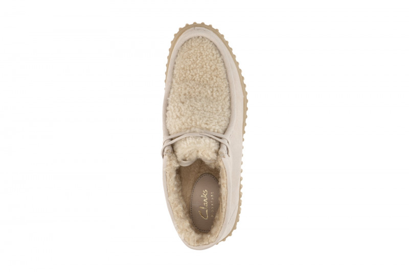 Clarks Torhill Moss Schuhe Mokassin beige Fell 26182914