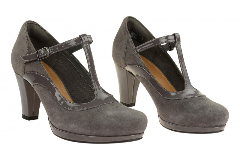 Clarks Pumps Chorus Pitch grau kombi