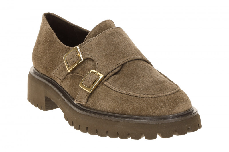 Paul Green Schuhe Slipper braun DoubleMonk Loafer 1240
