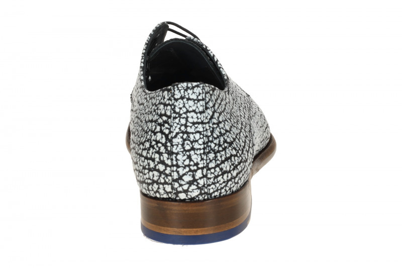 Floris van Bommel De Stijler Schuhe weiß schwarz strukturiert H-Weite 30262