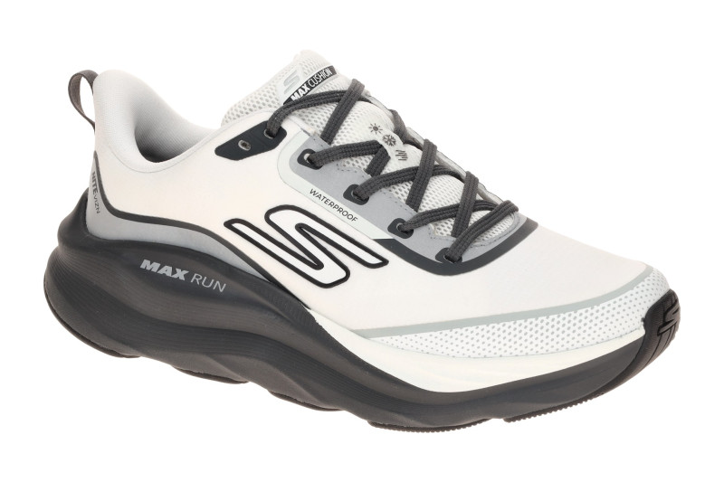 Skechers Max Run Schuhe weiß creme Sportschuhe Damen Waterproof