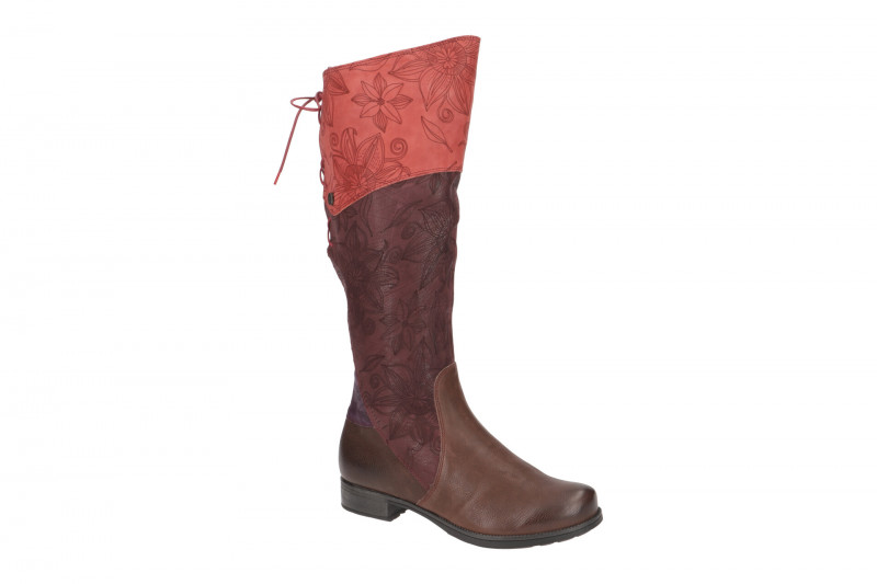 Think Denk Schaft-Stiefel braun rot effekt