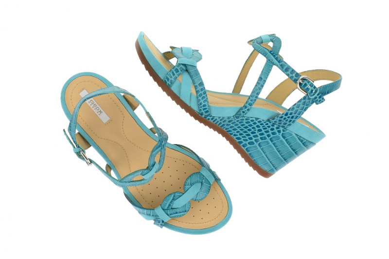 Geox Rorie Keil Sandale türkis - D42P3A