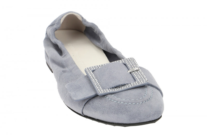 K&S Malu Ballerinas blau Samt 10490