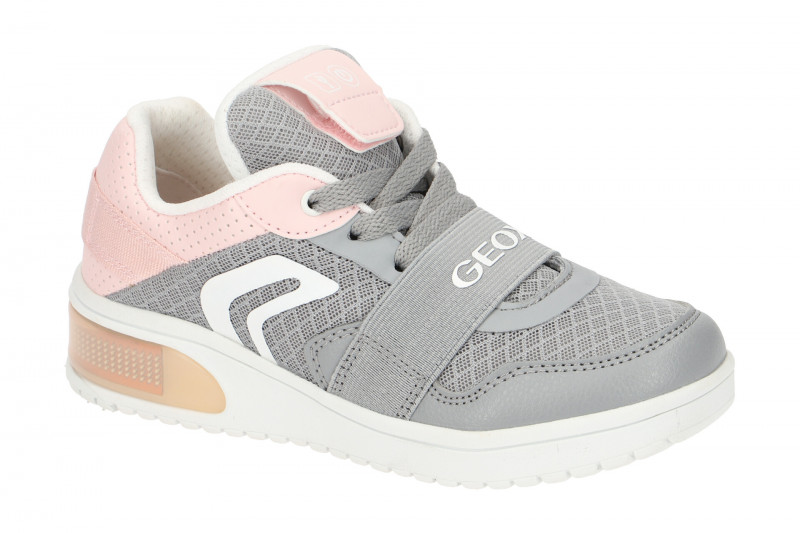 Geox XLED Girl Kinderschuhe grau rosa J928DA