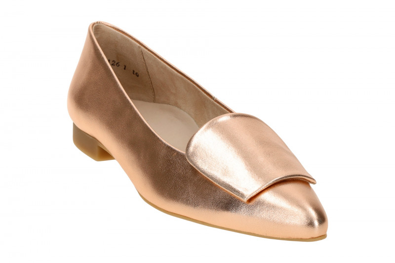 Paul Green Ballerinas rose metallic Leder-Kappe 3792