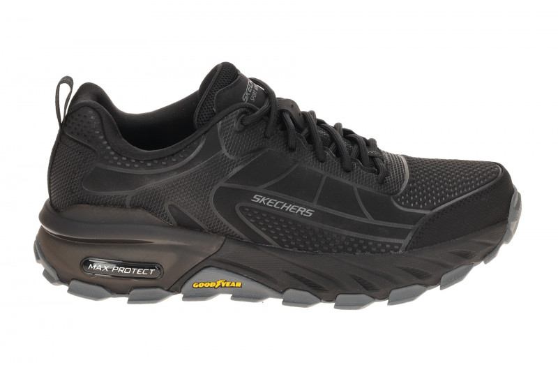 Skechers Max Protect Schuhe schwarz grau Herren Waterproof 237672