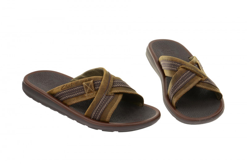 Clarks Kernick Pantoletten braun