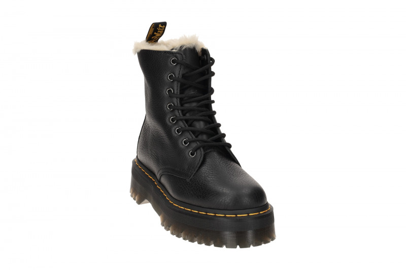 Dr. Martens Jadon Plateau Stiefel schwarz Pisa Glattleder Warmfutter