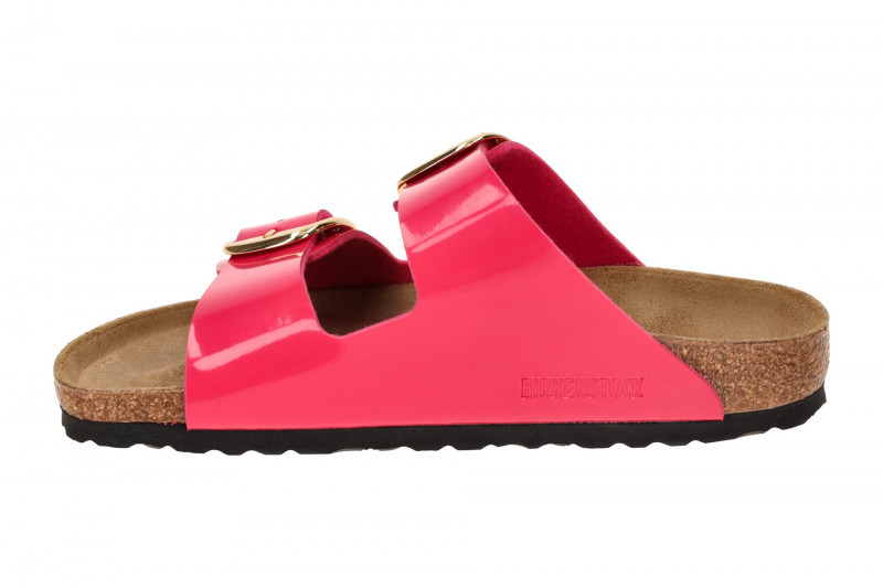 Birkenstock Arizona Big Buckle Pantolette pink fuchsia Lack SCHMAL