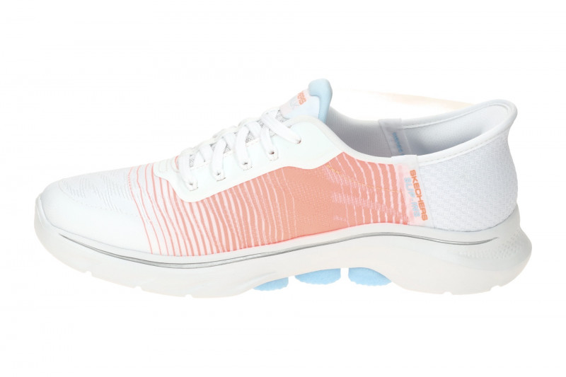 Skechers Go Walk 7 Schuhe weiß rosa Slip-In Sneaker 125250