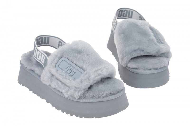 UGG Disco Slide Sandalen Hausschuhe grau ash-fog 1112258