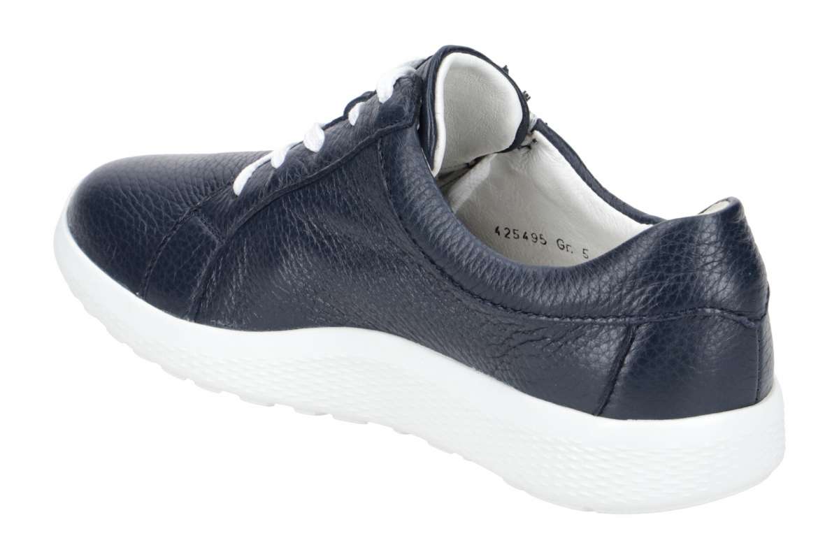 Chaussures Waldläufer K-IRA Denver - Baskets Confort Largeur K Cuir Stretch Girafe, Bleu Marine