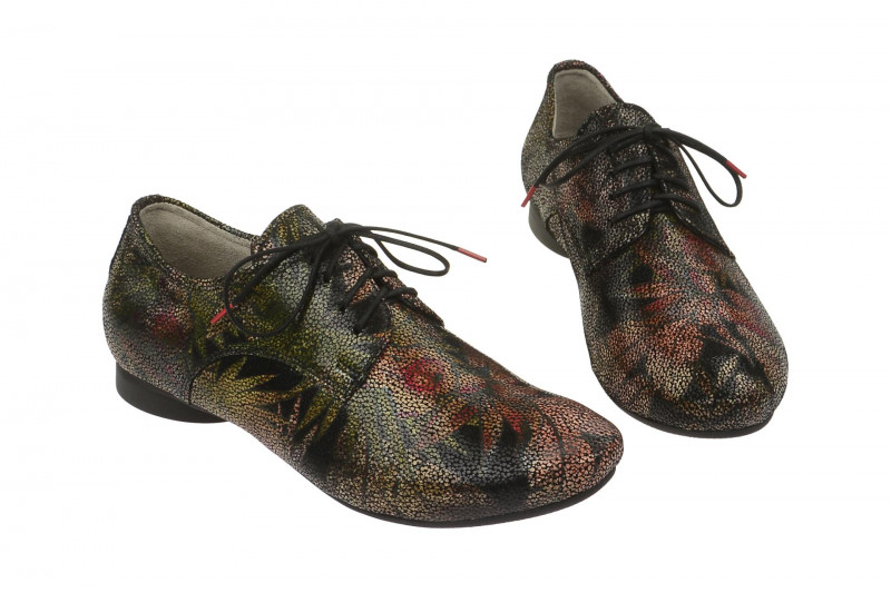 Think Guad Schuhe schwarz Blumen 7-87270-09
