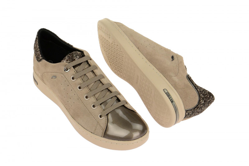 Geox Jaysen Schuhe grau beige Glitter