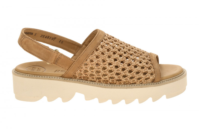 Paul Green Plateau Sandalen braun geflochten 6209