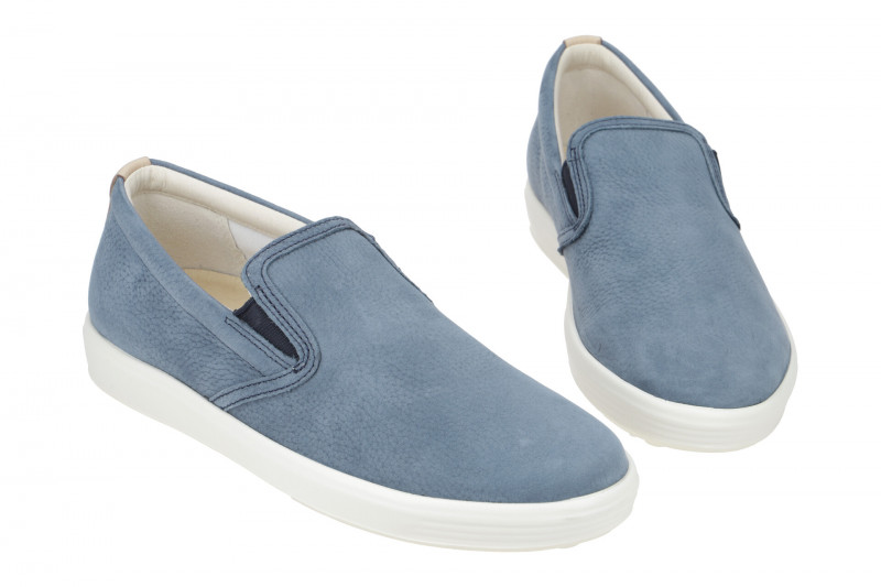 Ecco Soft 7 Slipper Schuhe blau marine Damen 470493