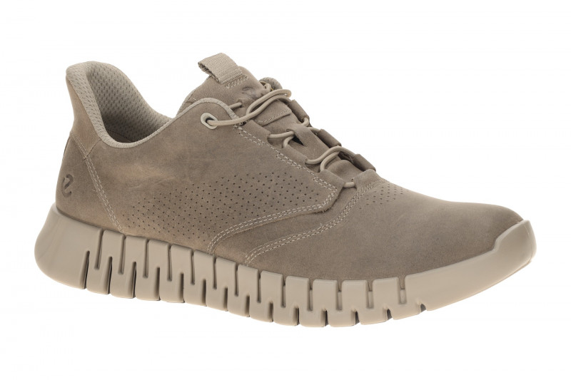 Ecco Gruuv Schuhe taupe grau Herren Sneakers Easy Entry 525304