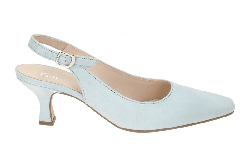 Gabor Sling Pumps blau pastell Velour 41.510.18