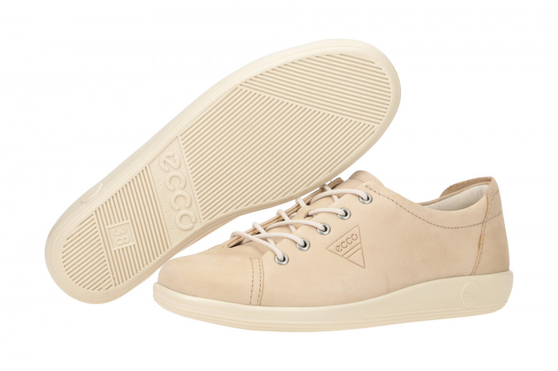 Ecco Soft 2 Schuhe beige powder Damen Schnürer