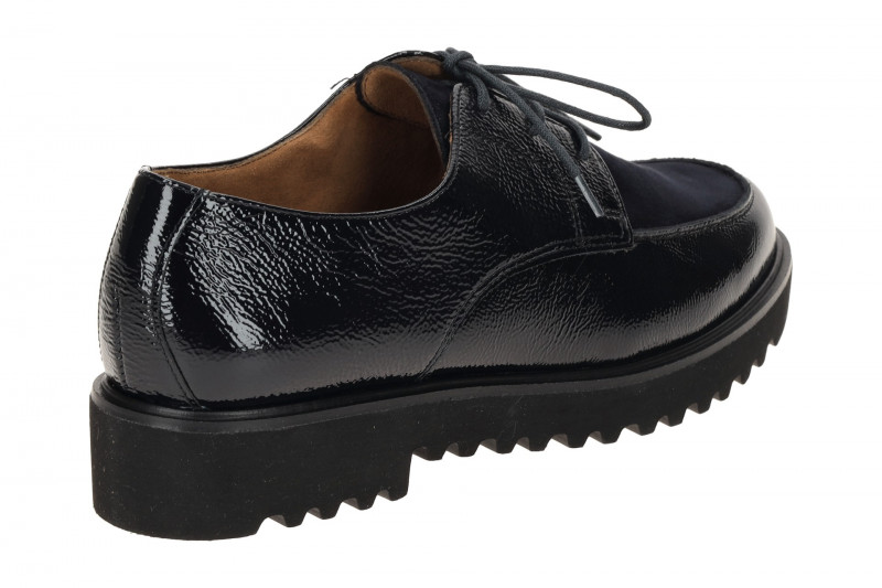 Paul Green Schuhe dunkelblau Mokassin Lack Samt 2688