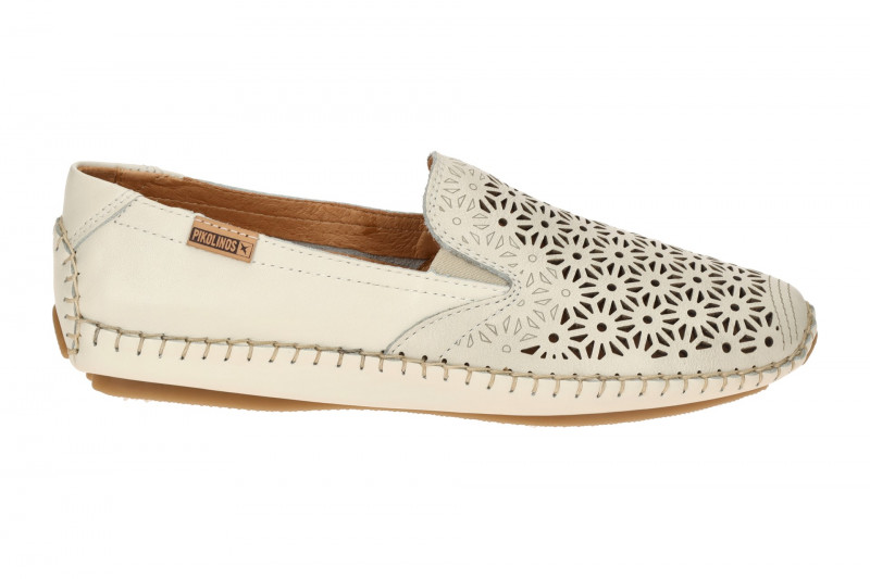 Pikolinos Jerez Slipper weiß nata Blütenmuster 578-4907