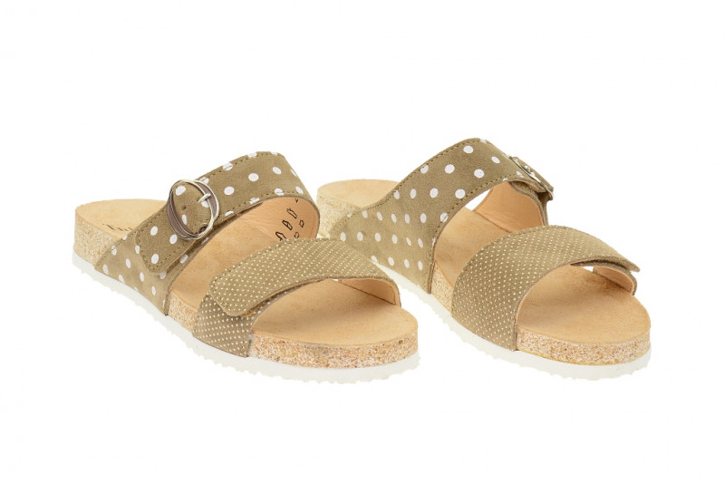 Think Dufde Pantolette braun weiß 2-82391-23