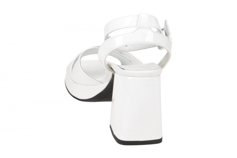 Paul Green Plateau Sandalette weiß Kunstlack 6027